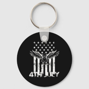 American Flag Eagle 4th Of July Independence Day P Key Ring