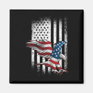American Flag Eagle 4th Of July Independence Day P Magnet