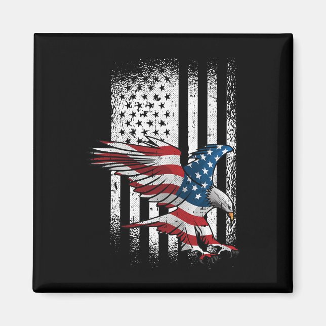 American Flag Eagle 4th Of July Independence Day P Magnet (Front)