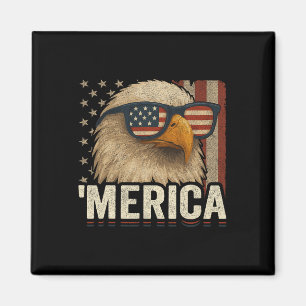 American Flag Eagle - 4th Of July Usa - Ld Eagle F Magnet