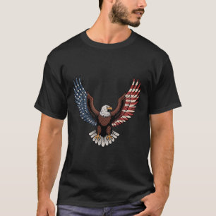 American Flag Eagle Bird 4th Of July Patriotic Mem T-Shirt