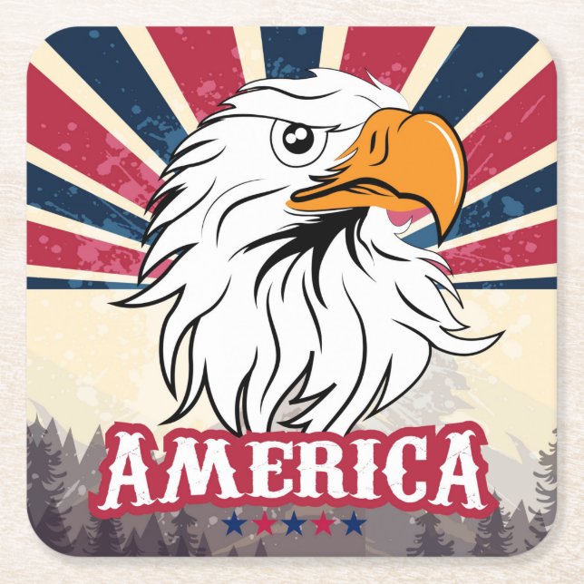 American Flag / Eagle Coaster Set (Front)