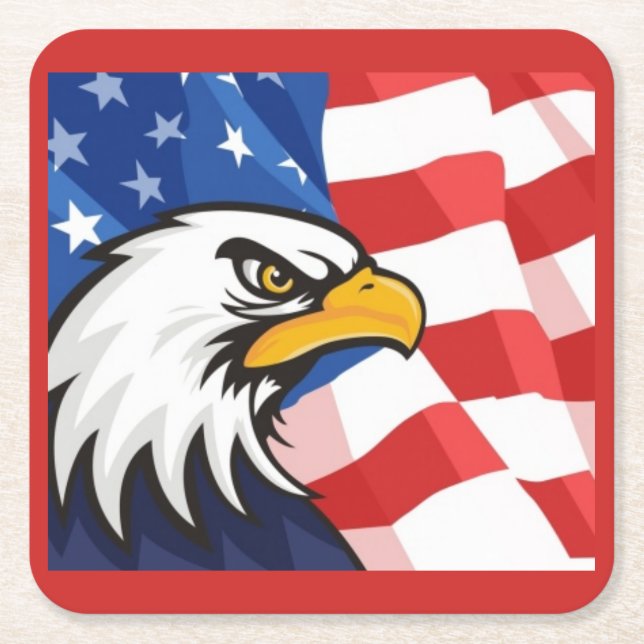 American Flag/Eagle Coaster Set (Front)