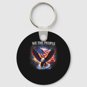 American Flag Eagle Independence Day Usa 4th Of Ju Key Ring
