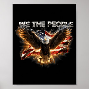 American Flag Eagle Independence Day USA 4Th of Poster