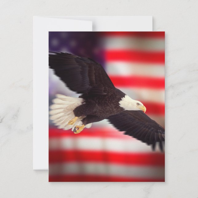 American Flag & Eagle Invitatioon Invitation (Front)