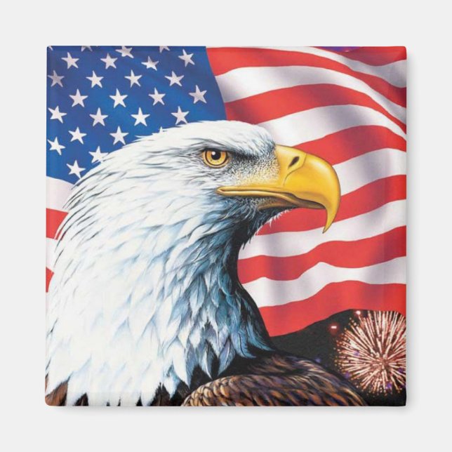 American Flag Eagle Magnet (Front)