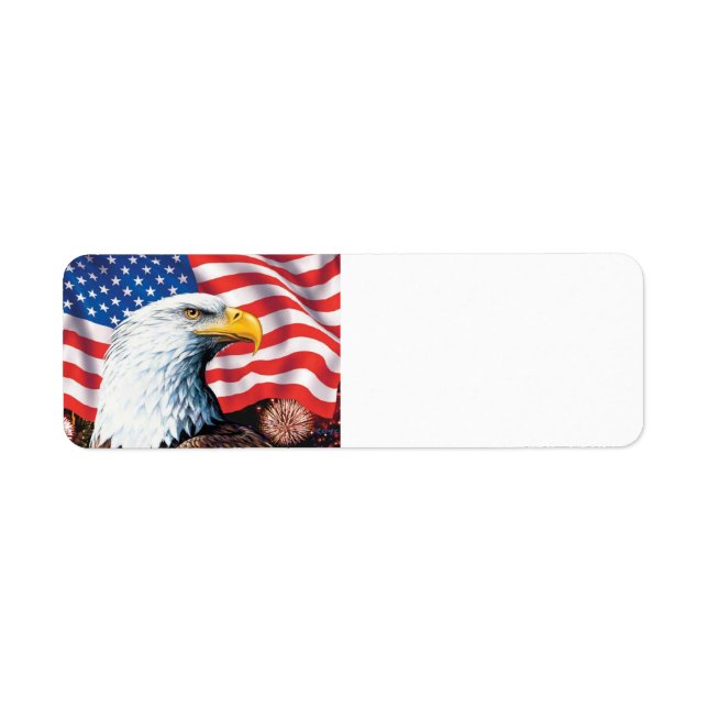 American Flag Eagle Return Address Label (Front)