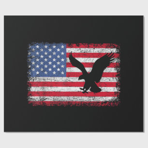 American Flag Eagle USA Wrapping Paper