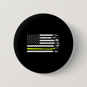 American Flag Electrician Tools For Electrician 6 Cm Round Badge
