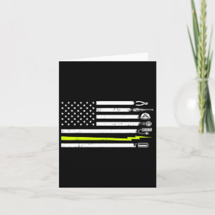 American Flag Electrician Tools For Electrician Card