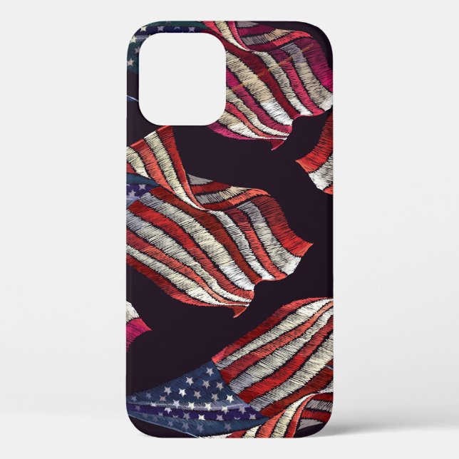 American flag embroidery: patriotic pattern. Case-Mate iPhone case (Back)