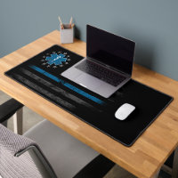 American Flag EMT Paramedic Blue Line Desk Mat