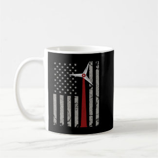 American Flag Engineer Wind Turbine Coffee Mug