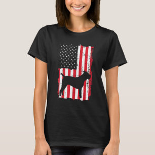 American Flag English Mastiff Dog Patriotic Japane T-Shirt