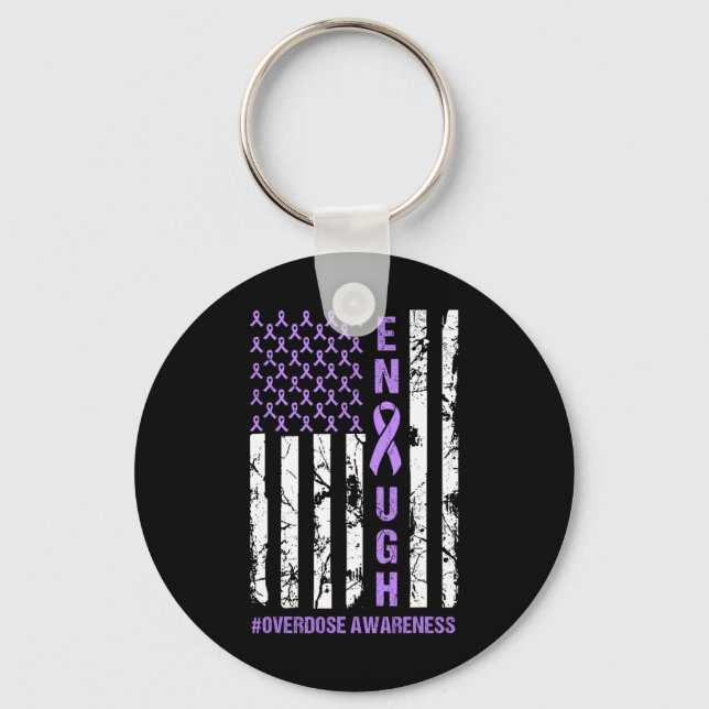 American Flag Enough Endoverdose International Awa Key Ring (Front)