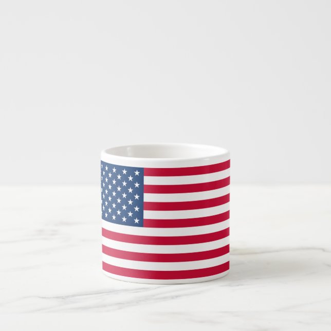 American Flag Espresso Cup USA Mug (Front)