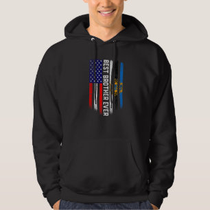 American Flag & Estonia Flag Best Brother Ever Pat Hoodie