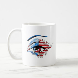 American flag eye,Patriotic Sublimation Clipart Coffee Mug