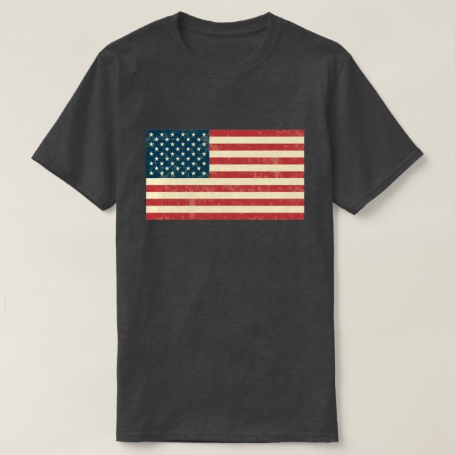American Flag Faded T-Shirt (Design Front)