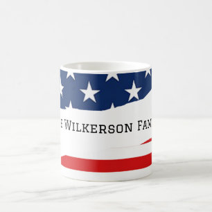 American Flag Family Name Coffee Mug