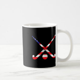 American Flag Field Hockey Patriot Usa Sports Play Coffee Mug