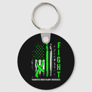 American flag fight traumatic brain injury key ring