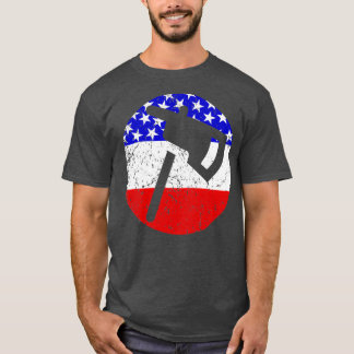 American Flag Firefighter Fireman Axe Classic TShi T-Shirt