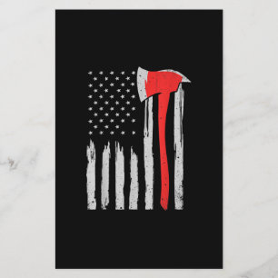 American Flag Firefighter Red Firefighter Flyer