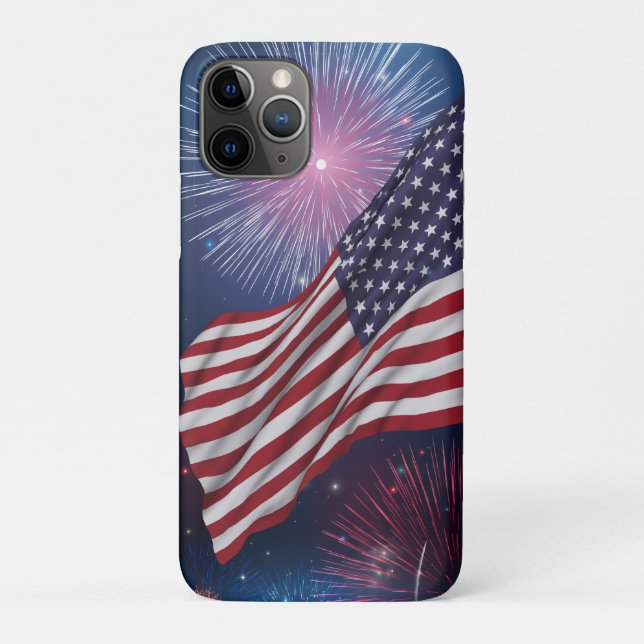 American Flag & Fireworks Case-Mate iPhone Case (Back)