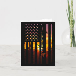 American Flag Fish Fisher Fisherman Funny B Fishin Card