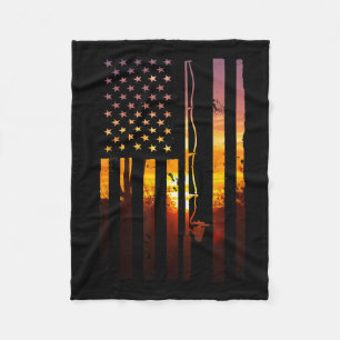 American Flag Fish Fisher Fisherman Funny B Fishin Fleece Blanket