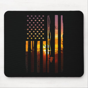 American Flag Fish Fisher Fisherman Funny Bass Fis Mouse Pad