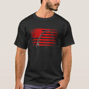 American Flag Fishing Apparel Fishing T-Shirt