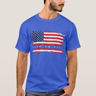 American Flag Fishing ApparelFishing 51  T-Shirt