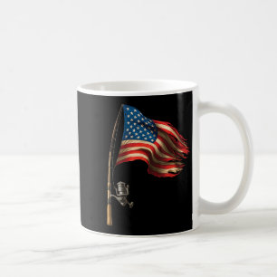 American Flag Fishing Lovers Fisherman Funny Fishi Coffee Mug