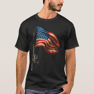 American Flag Fishing Lovers Fisherman Funny Fishi T-Shirt