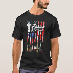American Flag Fishing Make Me Happy Fishing Lovers T-Shirt