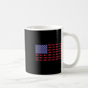American Flag Fishing-shirt 4th July Patriotic Kid Coffee Mug