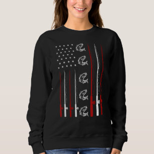 American Flag Fishing Usa 4th Of July Men Women Bo Sweatshirt