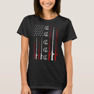 American Flag Fishing Usa 4th Of July Men Women Bo T-Shirt