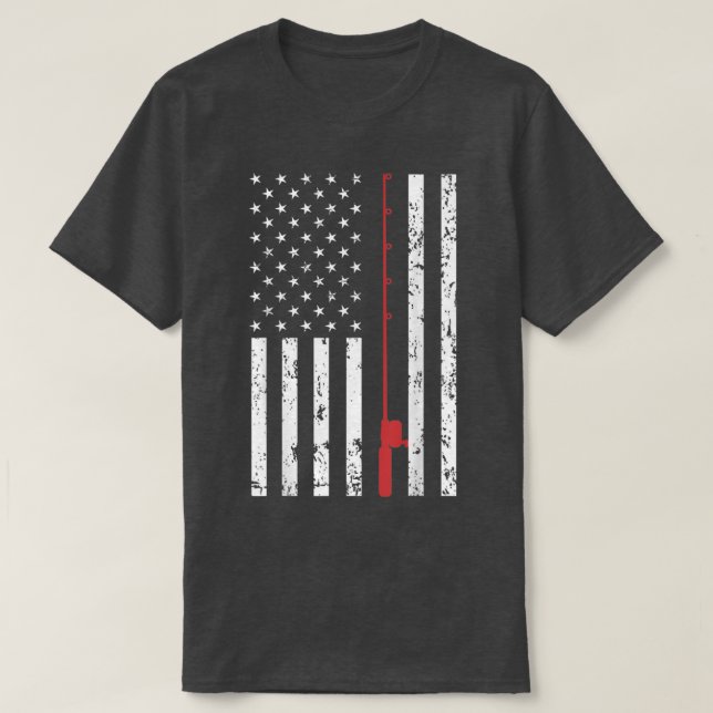 American Flag FishingVintage Fishing72  T-Shirt (Design Front)