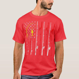 American Flag FishingVintage Fishing 20 T-Shirt