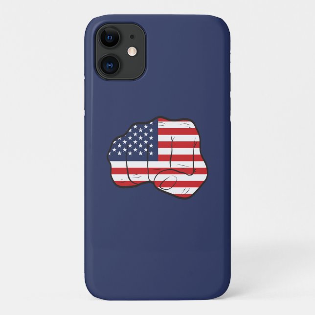 American Flag Fist Case-Mate iPhone Case (Back)