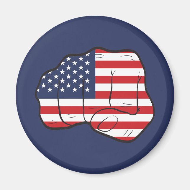 American Flag Fist Magnet (Front)