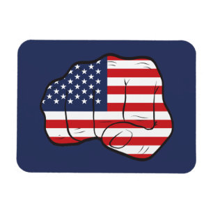 American Flag Fist Magnet