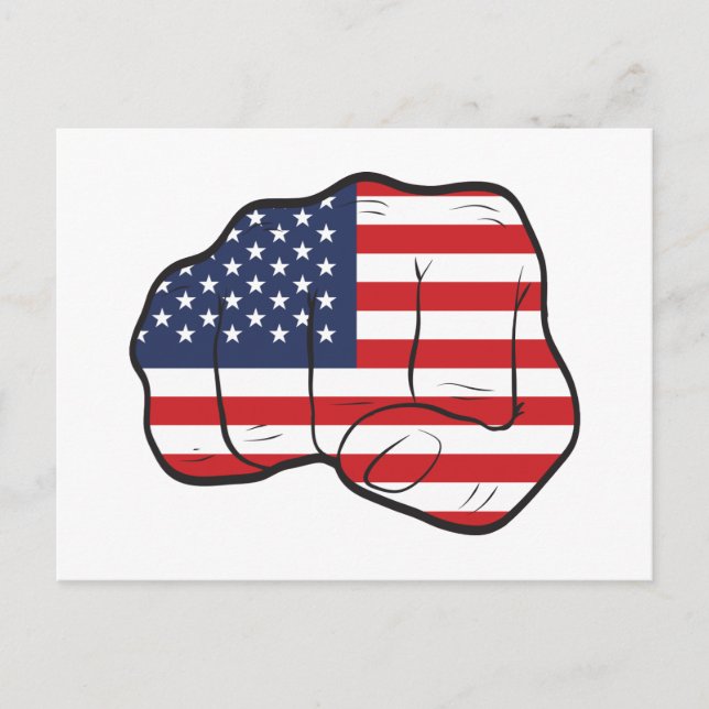 American Flag Fist Postcard (Front)