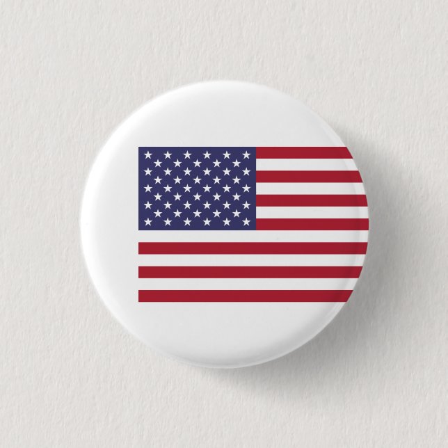 American Flag, Flag of United States 3 Cm Round Badge (Front)