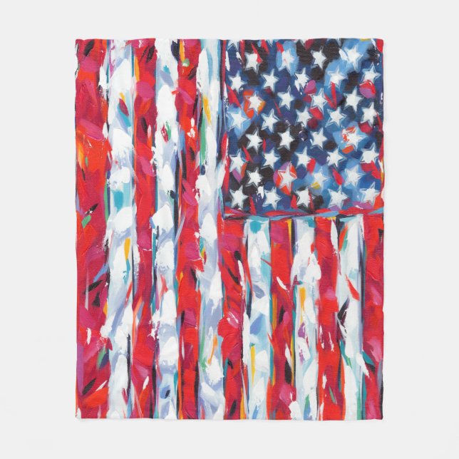 American Flag Fleece Blanket (Front)