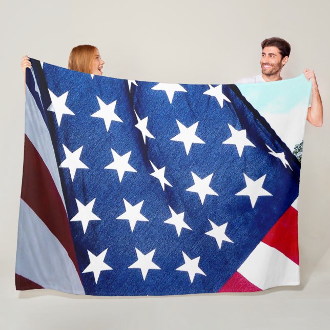 AMERICAN FLAG FLEECE BLANKET (In Situ)